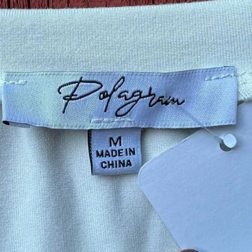 NWT Polagram‎ Ivory ‘Born To Be Wild’ Graphic Tee Medium